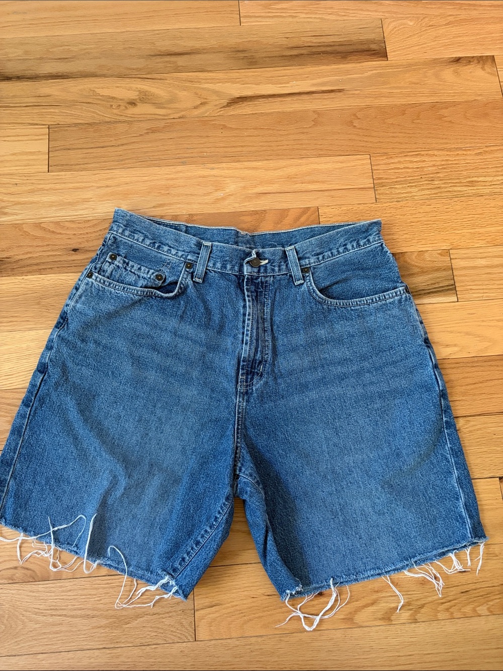 Classic Blue Denim Cut-Off Shorts
